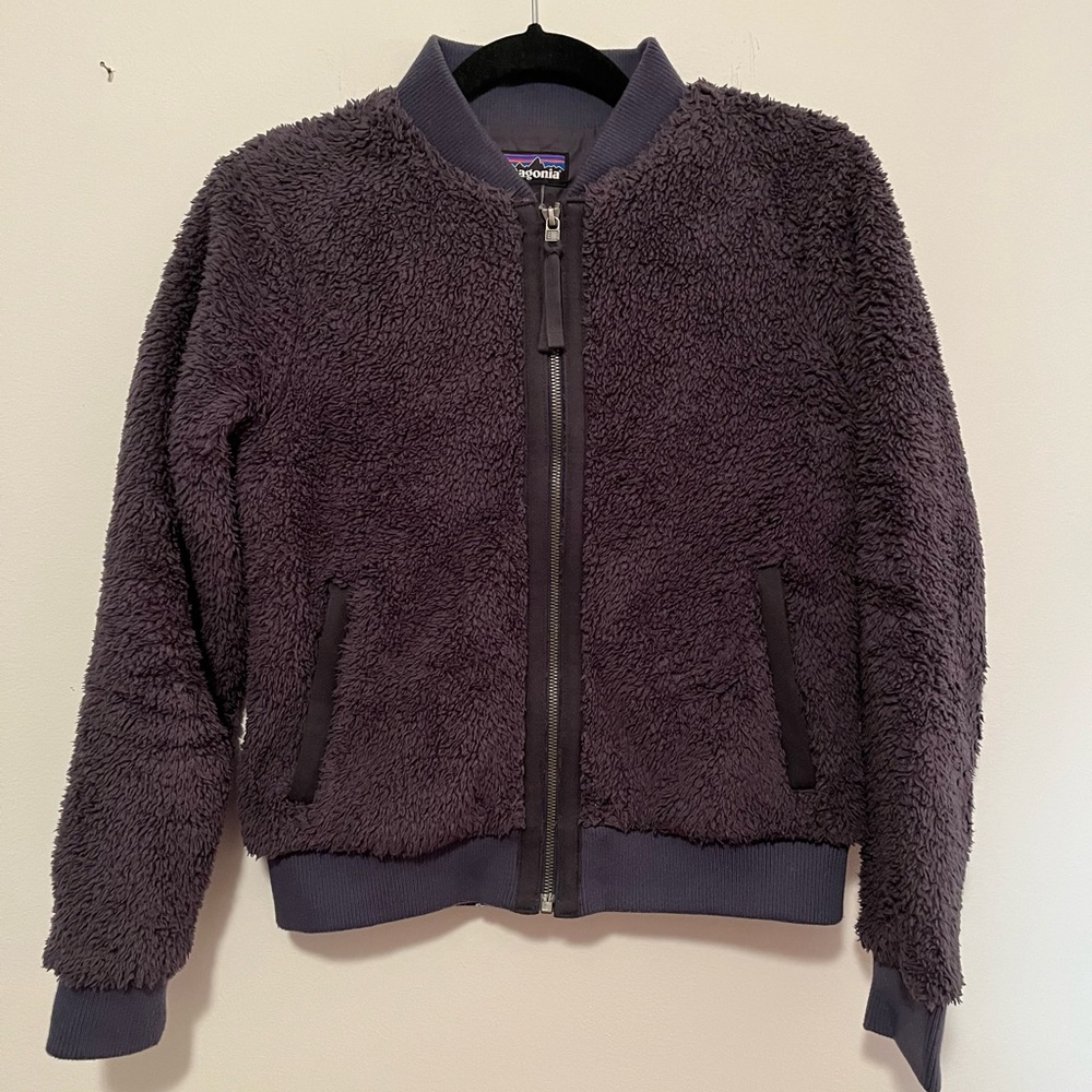 Woolyester Pile Fleece Patagonia Bomber Jacket in Noble Grey | S